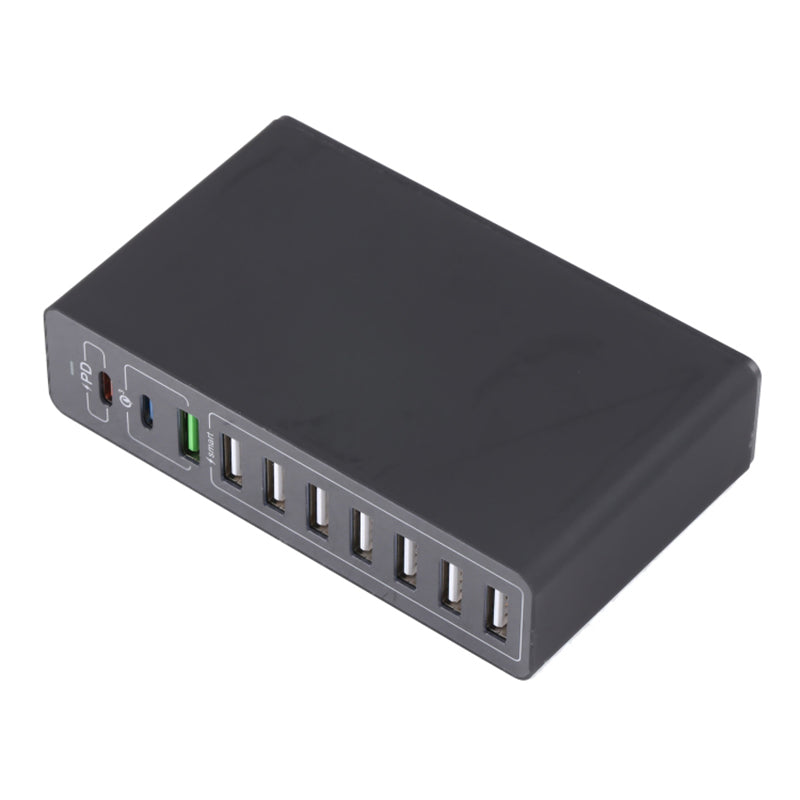MFT-03Q USB Charger 10-Port 65W Multi-Port Type-C QC3.0 Charging Hub Compact Desktop Power Station MFT-03Q USB Charger 10-Port 65W Multi-Port Type-C QC3.0 Charging Hub Compact Desktop Power Station